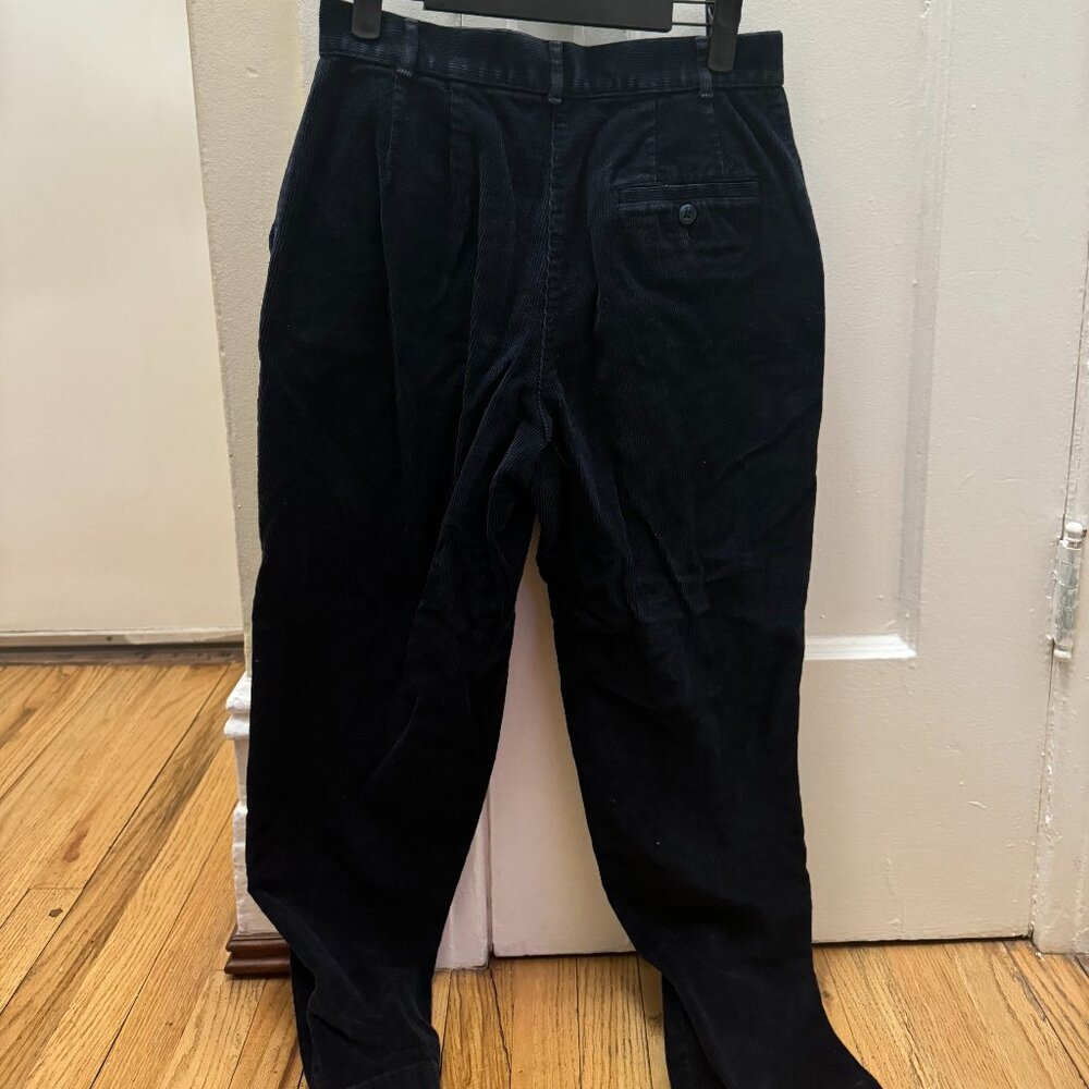 Vintage LL Bean Navy Blue Corduroy Pants (6P) - Picture 3 of 4